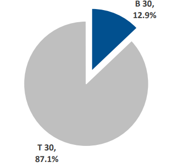 HDFC Total AUM by T30 and B30 cities